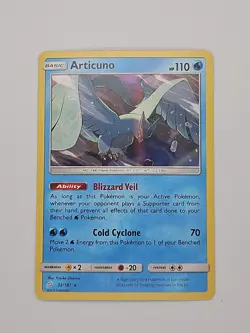 2019 Pokemon SM Team-Up 32/181 Articuno Holofoil M/NM - Image 1