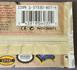 1999 Pokemon Fossil Booster Pack Zapdos Art Sealed Pristine Condition - Image 3