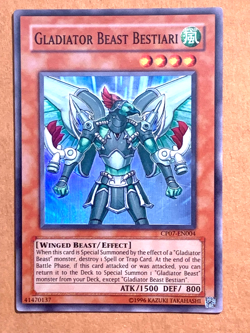 yugioh Gladiator Beast Bestiari CP07-EN004 Super Rare light Played - Image 1