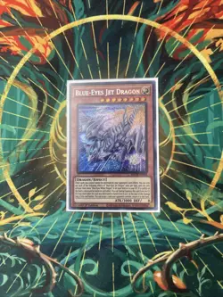 *** BLUE-EYES JET DRAGON *** 1ST EDITION ORIGINAL SECRET RARE BACH-EN004 YUGIOH! - Image 1