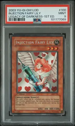 Yu-Gi-Oh! Injection Fairy Lily Legacy of Darkness 1st Edition LOD-100 PSA 9 - Image 1