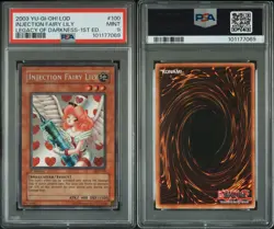 Yu-Gi-Oh! Injection Fairy Lily Legacy of Darkness 1st Edition LOD-100 PSA 9 - Image 3