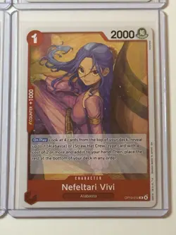 Nefeltari Vivi OP13-012 Carrying On His Will 4 Foil Card Play Set One Piece - Image 5