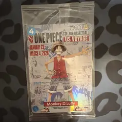 SEALED Bandai One Piece Monkey D. Luffy Holo Promo Card US Voyage P-055 - Image 1