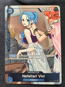 One Piece TCG Nefeltari Vivi EB02-026 SR EB03 Heroines Edition Dash Pack Card - Image 1