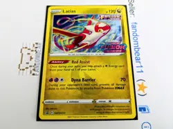 Latias STAMPED Holo Prerelease card Black Star PROMO SWSH171 Fusion Strike 2021 - Image 2