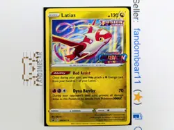 Latias STAMPED Holo Prerelease card Black Star PROMO SWSH171 Fusion Strike 2021 - Image 3