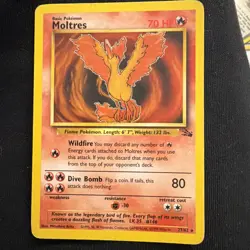 Pokemon TCG Moltres Fossil Card 27/62 Non-Holo Rare - Image 1