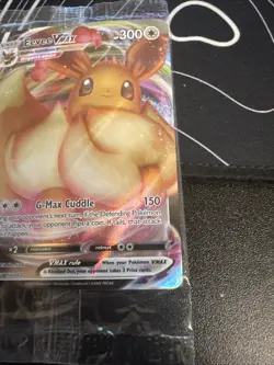 Pokemon TCG Eevee VMAX SWSH087 Black Star Promo Full Art Holo Card Sealed - Image 4