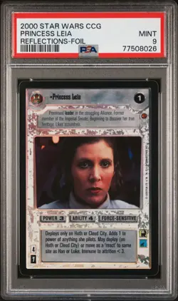 Princess Leia Foil Star Wars Trading Card Game 1999 Decipher - Image 1