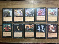 Magic The Gathering Lot Alliances Black LP X10 Cards - Image 1