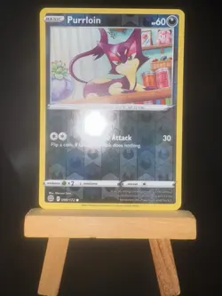 PURRLOIN - 90/172 - Brilliant Stars NM - Reverse Holo Common - Pokemon TCG Card - Image 1