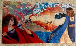 Magic the Gathering MTG Pyroblast Hydroblast playmat Kaja Foglio - Image 1