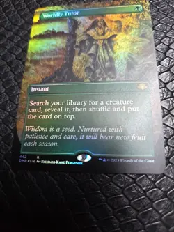 Worldly Tutor - Foil - Borderless NM, English MTG Dominaria Remastered - Image 1