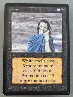 Gloom MtG BETA—Lightly Played Excellent—Vintage Magic: the Gathering - Image 1
