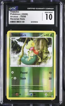 Treecko 79/99 Reverse Holo Platinum Arceus CGC 10 Gem Mint Pokemon *POP 1* - Image 1