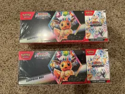 LOT OF 2 - Pokemon Prismatic Evolutions Surprise Box & Booster Bundle Sams Club - Image 1