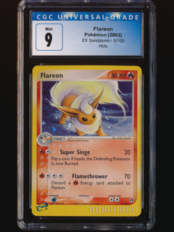 2003 POKEMON FLAREON HOLO #5 RUBY SAPPHIRE EX SANDSTORM CGC 9 MINT VINTAGE - Image 1