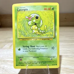 Pokemon Caterpie Base Set Basic Regular 45/102 1999 Wizards - Image 1