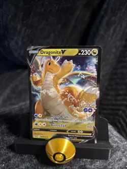 Pokemon TCG Dragonite v SWSH235 Promo Holo Full Art LP - Image 1