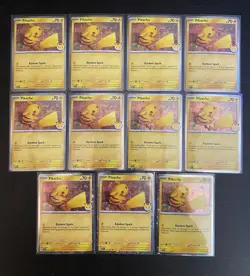 Pokemon TCG Pikachu 051 /162 Stamped 2026 Pokemon Day 30 Promo Lot Of 11 Cosmo - Image 1