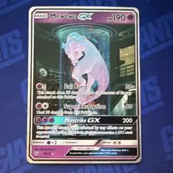 Pokemon TCG Mewtwo GX Secret Rare Holo 78/73 190 HP English - Image 1