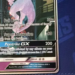 Pokemon TCG Mewtwo GX Secret Rare Holo 78/73 190 HP English - Image 4
