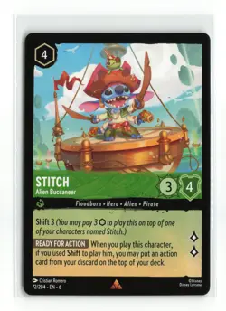 STITCH 72/204 RARE NON FOIL DISNEY LORCANA NM - Image 1