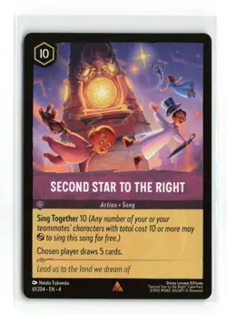 SECOND STAR TO THE RIGHT 61/204 RARE NON FOIL DISNEY LORCANA NM - Image 1