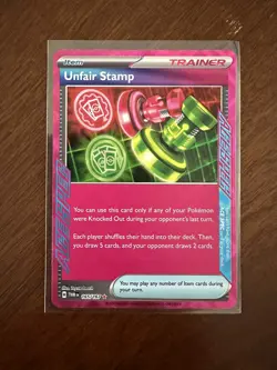 Unfair Stamp 165/167 NM/M Twilight Masquerade Pokemon Card - Image 1