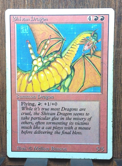 MTG Shivan Dragon - REVISED EDITION - LP Nice Card VINTAGE CARD!! - Image 1
