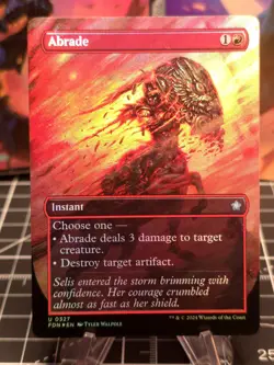 FOIL Abrade (Borderless) Foundations NM - Image 1