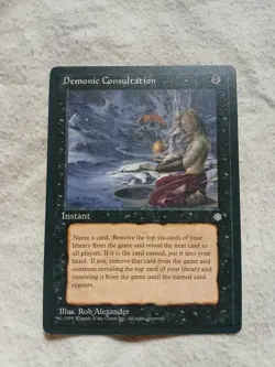 Demonic Consultation Ice Age M:TG WOTC TCG - Image 1