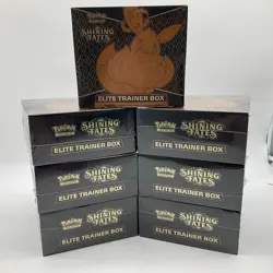 Lot of (7) Pokemon TCG Shining Fates ETB's + 36 Loose Packs SEALED - Image 2