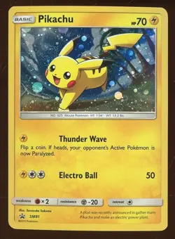 2017 POKEMON SM BLACK STAR PROMO SM81 PIKACHU-HOLO SHINING LEGENDS SUPER PREMIUM - Image 1