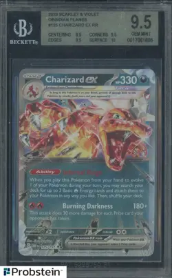 2023 Pokemon S & V Obsidian Flames #125 Charizard Ex BGS 9.5 GEM MINT - Image 1