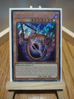 Yu-Gi-Oh Card Schwarzschild Infinity Dragon MZTM-EN013 Secret Rare 1st Edition. - Image 1