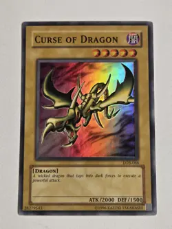 Curse of Dragon LOB-066 Yugioh Legend of Blue-Eyes White Dragon Unlimited NM - Image 1