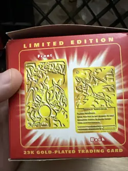 Pokemon Burger King 23k Gold Plated Trading Card Charizard Red Box Sealed - Image 3