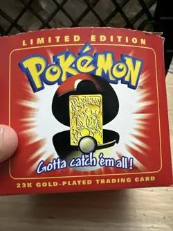 Pokemon Burger King 23k Gold Plated Trading Card Charizard Red Box Sealed - Image 5