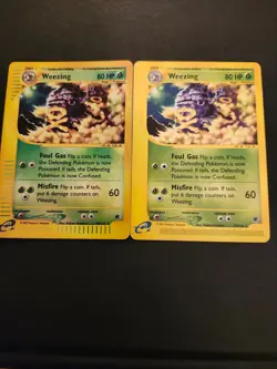 Set of 3 Pokemon Cards Weezing Reverse Holo (Expedition) - Image 4