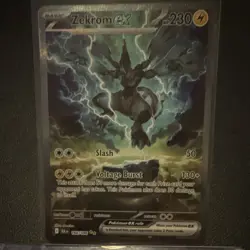 Pokemon Zekrom EX BLK 166/086 Holo Rare EX Basic 230 HP Slash Voltage Burst Card - Image 1