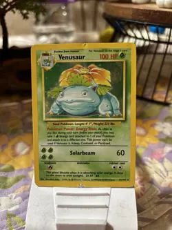 Pokemon Venusaur Base Set Rare 100 HP Nintendo 1999 Card 15/102 - Image 1