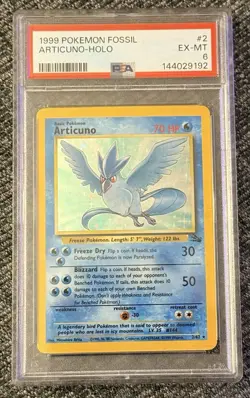 Pokemon TCG 1999 Fossil Articuno Holo Rare Card 2/62 - Image 1