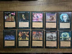 Magic The Gathering Lot Alliances Black LP X10 Cards - Image 1