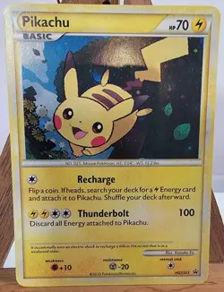 Pokemon Pikachu Holo Black Star Promo HGSS03 2010 Rare HeartGold Card - Image 1