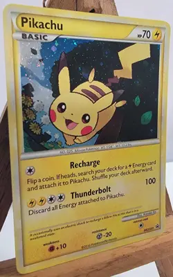 Pokemon Pikachu Holo Black Star Promo HGSS03 2010 Rare HeartGold Card - Image 2