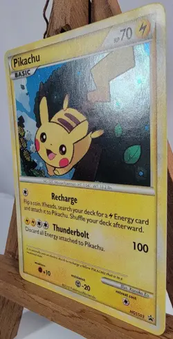 Pokemon Pikachu Holo Black Star Promo HGSS03 2010 Rare HeartGold Card - Image 3