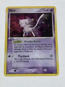 Pokemon Mew Holo Card 2006 4/17 English TCG LP - Image 1