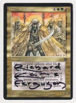 Signed Hazezon Tamar LP Legends English Artist Richard Kane Ferguson MTG Magic! - Image 1